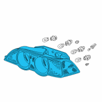 OEM 2003 Acura RSX Lamp Unit, Passenger Side Tail Diagram - 33501-S6M-A11