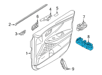 OEM Hyundai Santa Fe Unit Assembly-Power Window Main Diagram - 93571-S2300-NNB