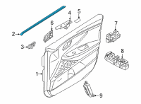 OEM 2020 Hyundai Santa Fe W/STRIP-FR Dr Belt I/S RH Diagram - 82241-S1000