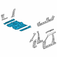 OEM 2000 Honda Accord Floor, FR. Diagram - 65100-S84-A02ZZ