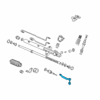 OEM Honda Accord End, Passenger Side Tie Rod Diagram - 53540-S84-A01