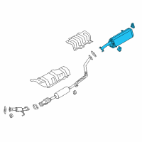 OEM 2012 Kia Soul Main Muffler Assembly Diagram - 287002K500