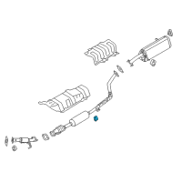 OEM 2001 Hyundai Accent Hanger-Exhaust Pipe Diagram - 28768-22000