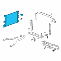 OEM 2019 Cadillac CT6 Radiator Diagram - 84418804