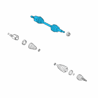 OEM 2011 Cadillac SRX Front Wheel Drive Shaft Assembly Diagram - 22743794