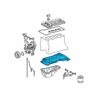 OEM Toyota Tacoma Upper Oil Pan Diagram - 12101-75140
