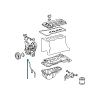 OEM 2014 Toyota Tacoma Dipstick Diagram - 15301-75091