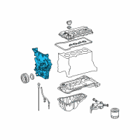 OEM 2015 Toyota Tacoma Timing Cover Diagram - 11310-75074