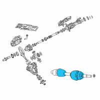 OEM 2021 Ram 1500 Classic Boot Pkg-Half Shaft Diagram - 68090631AA