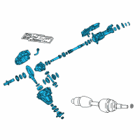 OEM Ram Axle-Service Front Diagram - 68257422AG