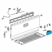 OEM Chevrolet Silverado 3500 HD Handle Diagram - 23448681