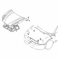 OEM 2003 Chrysler Sebring Hood Prop Diagram - MR432886