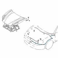 OEM 2005 Chrysler Sebring Cable-Hood Lock Release Diagram - MR271734