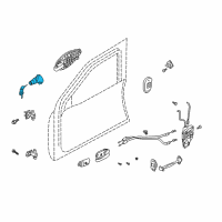 OEM 2008 Hyundai Tiburon Front Door Lock Assembly, Left Diagram - 81970-2CA00