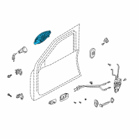 OEM 2006 Hyundai Tiburon Exterior Door Handle Assembly, Front, Left Diagram - 82650-2C000