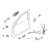 OEM 2008 Hyundai Tiburon Front Door Lock Rod, Left Diagram - 81383-2C000