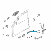OEM Hyundai Front Door Inside Handle Cable Assembly, Left Diagram - 81371-2C010