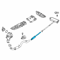 OEM 2015 Jeep Renegade Exhaust Resonator And Muffler Diagram - 68303206AA