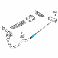 OEM Jeep Exhaust Resonator And Muffler Diagram - 68303206AA