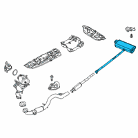 OEM 2018 Jeep Renegade Exhaust Muffler And Tailpipe Diagram - 68304160AA