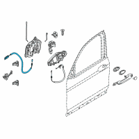 OEM BMW X3 Bowden Cable, Door Opener, Front Diagram - 51-21-7-409-277