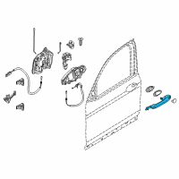 OEM 2021 BMW X3 Outer Left Primed Door Handle Diagram - 51-21-9-491-463