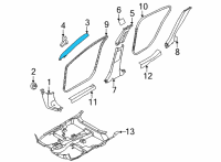 OEM 2020 Nissan Sentra Garnish Assy-Front Pillar, RH Diagram - 76911-6LB0A