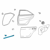 OEM 2017 Toyota Camry Lower Weatherstrip Diagram - 67887-06080