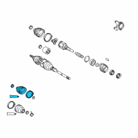 OEM 2006 Lexus ES330 Boot Kit, Front Drive Shaft Inboard Joint, LH Diagram - 04438-42180