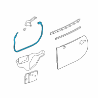 OEM Pontiac Solstice Door Weatherstrip Diagram - 20786026