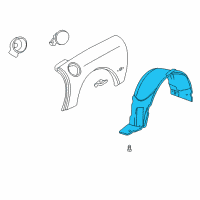 OEM 2004 Chevrolet Corvette Wheelhouse Liner Diagram - 10411578