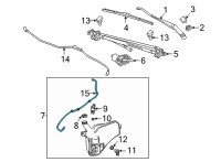 OEM 2022 GMC Sierra 2500 HD Washer Hose Diagram - 84530428