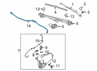 OEM 2022 GMC Sierra 2500 HD Washer Hose Diagram - 84176930