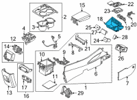 OEM Hyundai Santa Cruz TRAY-FLOOR CONSOLE Diagram - 84632-CW000-NNB