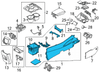 OEM Hyundai Santa Cruz CONSOLE ASSY-FLOOR Diagram - 84610-CW000-NNB