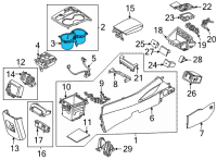 OEM Hyundai CUP HOLDER ASSY Diagram - 84670-CW000-NNB