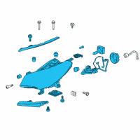OEM Buick Enclave Headlamp Assembly Diagram - 84026394