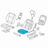 OEM 2022 Honda Pilot Pad Complete, Front Left Cushion Diagram - 81537-TG7-A32