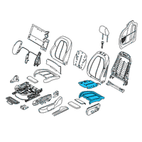 OEM 2018 BMW X2 Sports Seat Upholstery Parts, Right Diagram - 52-10-7-945-920
