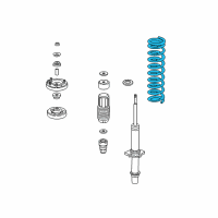OEM 2003 Acura CL Spring, Front Diagram - 51401-S3M-A11