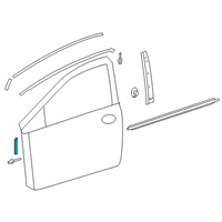 OEM 2022 Toyota Corolla Pillar Molding Diagram - 75752-02010
