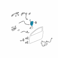 OEM 2007 Honda Civic Latch Assembly, Left Front Diagram - 72150-SVA-A14