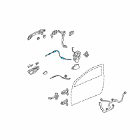 OEM 2008 Honda Civic Cable, Front Inside Handle Diagram - 72131-SVA-A01