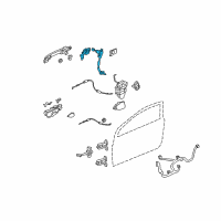 OEM 2006 Honda Civic Cylinder, Passenger Side Door Diagram - 72145-SVA-A01