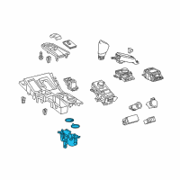 OEM 2018 Lexus NX300h Console Cup Holder Box Sub-Assembly Diagram - 58803-78010