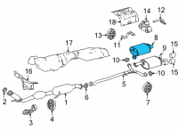 OEM 2021 Toyota Camry Muffler Diagram - 17430-F0101