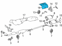 OEM 2021 Toyota Camry Heat Shield Diagram - 58041-06030