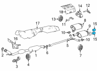 OEM 2018 Toyota Camry Tailpipe Extension Diagram - 17448-31160