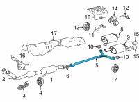 OEM 2022 Toyota Camry Intermed Pipe Diagram - 17420-F0160
