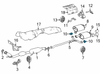 OEM Lexus IS350 Gasket, Exhaust Pipe Diagram - 90917-A6003